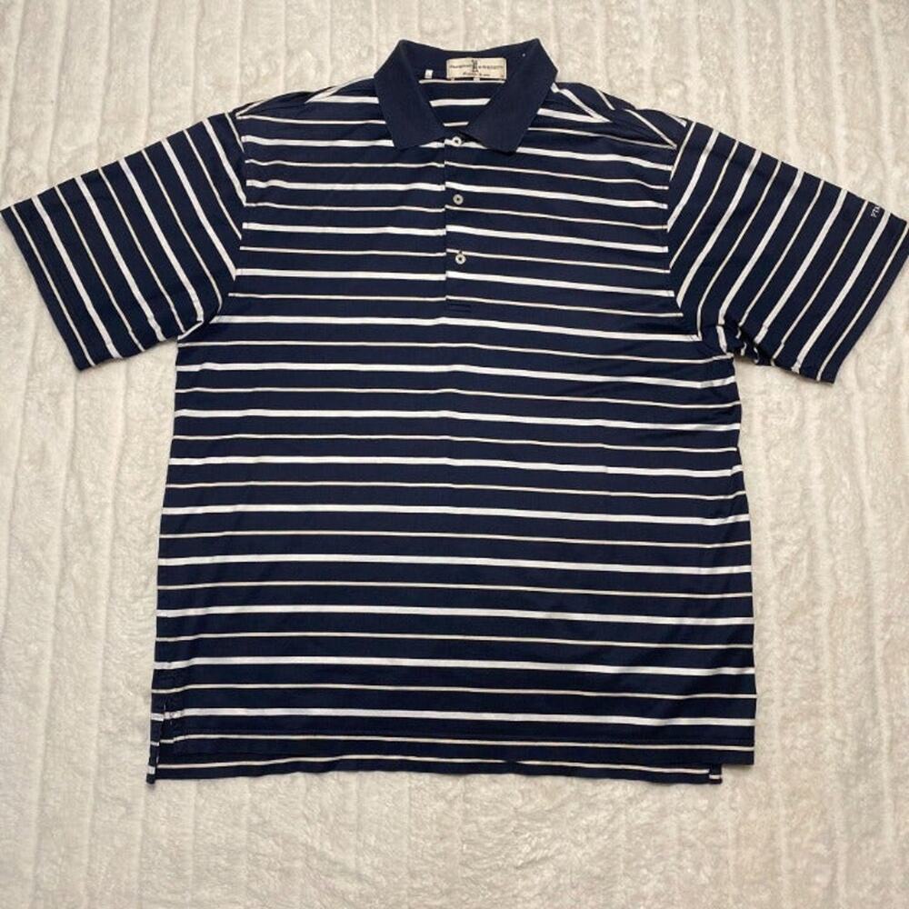 SALE  Fairway & Greene Navy Blue Golf Short Sleeve Polo Men's Size Large